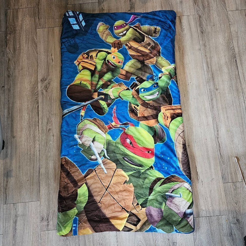 Nickelodeon Teenage Mutant Ninja Turtles Kids Zipper Sleeping Bag Blue 54"x30"